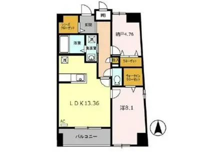 F・D VILLE(1SLDK/14階)の間取り写真