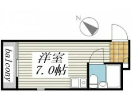 メゾン・ド・レクトゥール(ワンルーム/4階)の間取り写真