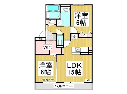パンナップ(2LDK/2階)の間取り写真
