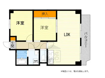 ヴィラサンテ(2LDK/1階)の間取り写真