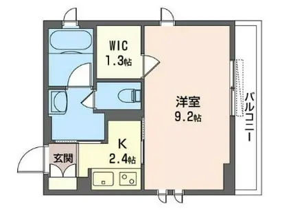 YTON(1K/2階)の間取り写真