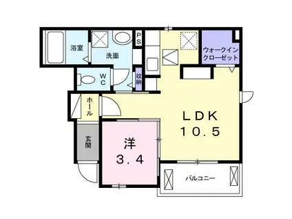サン フロレスタ(1LDK/1階)の間取り写真