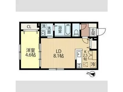 FORESTAVERT(1LDK/3階)の間取り写真