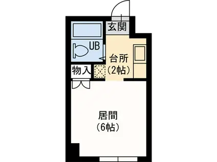 藤井ビル北14条(1K/6階)の間取り写真