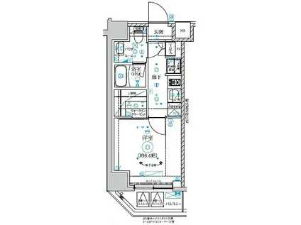RELUXIA横濱吉野町III(1K/10階)の間取り写真
