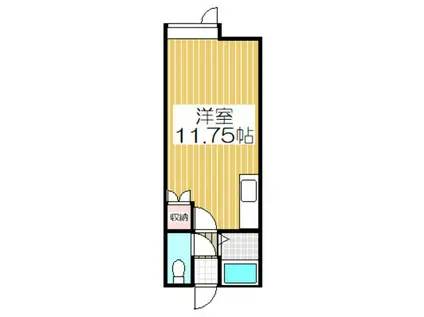 LAPIN BLANC F(ワンルーム/2階)の間取り写真