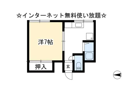 ブランソレイユ(1K/1階)の間取り写真