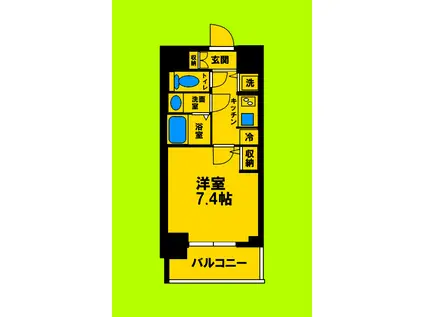 エスレジデンス江坂エミネンス(1K/8階)の間取り写真