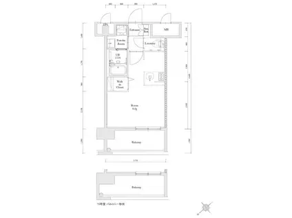 エンクレスト博多駅南FIT(ワンルーム/11階)の間取り写真