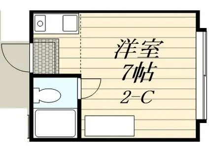 アーバンハイツ(ワンルーム/2階)の間取り写真