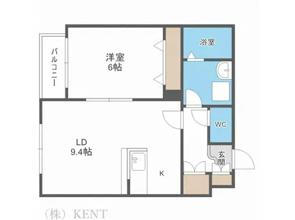 AUGUST(1LDK/2階)の間取り写真
