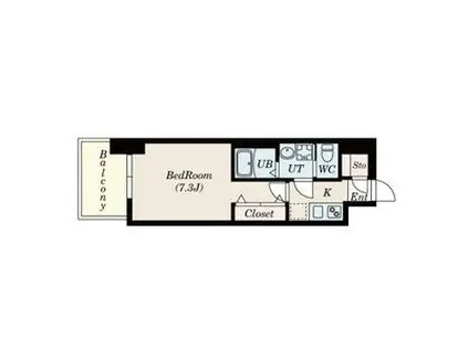 S-RESIDENCE名駅南3月入居可物件あり(1K/2階)の間取り写真