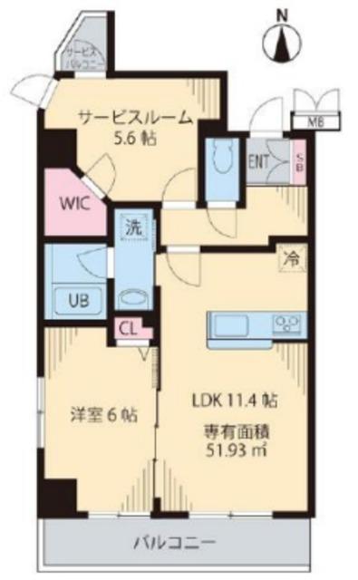 インペリアル パーク I(1SLDK/7階)の間取り写真