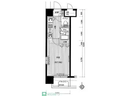メインステージ練馬II(1K/5階)の間取り写真