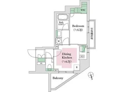 オープンレジデンシア本郷三丁目(1DK/5階)の間取り写真