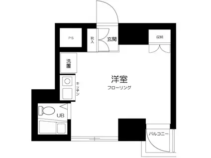 スカイコート後楽園II(ワンルーム/5階)の間取り写真