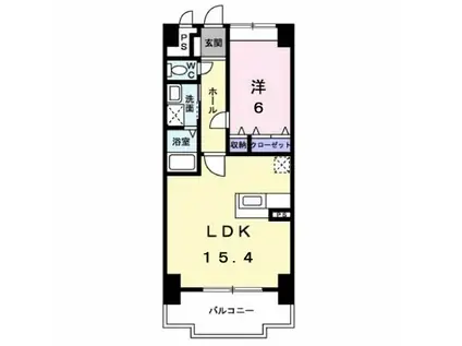 エクセレンシィ(1LDK/8階)の間取り写真