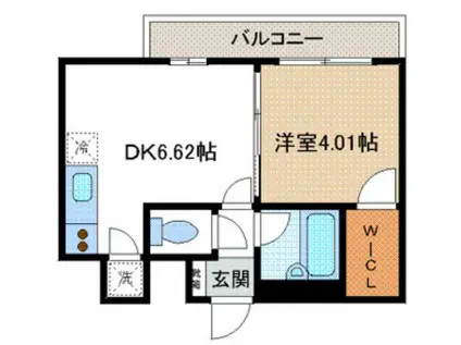 ビバリーホームズ吉祥寺(1DK/4階)の間取り写真