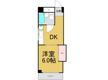 CASA NOAH鶴舞公園I(1DK/4階)の間取り写真