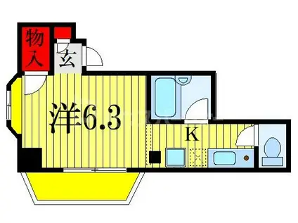 ピュアメゾンティーアンドワイ(1K/3階)の間取り写真