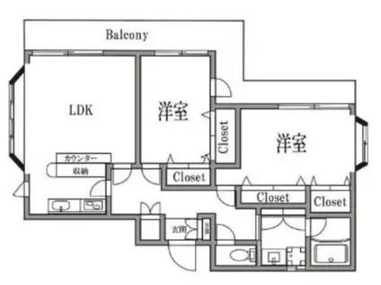 OZ´ PIARE(2LDK/2階)の間取り写真