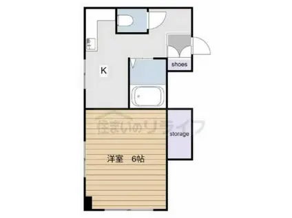 石田コーポ(1K/3階)の間取り写真