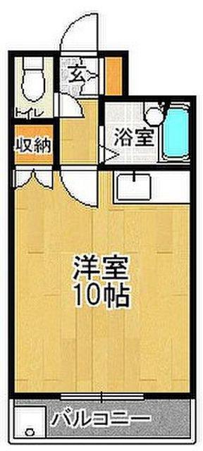 アクアスペースII(1K/3階)の間取り写真