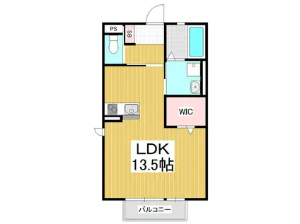 サンシティ・フジモリ(ワンルーム/1階)の間取り写真