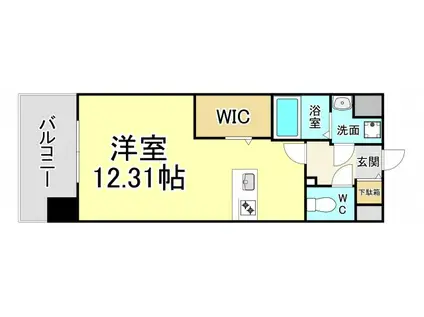 LEGEND OKADA(ワンルーム/8階)の間取り写真