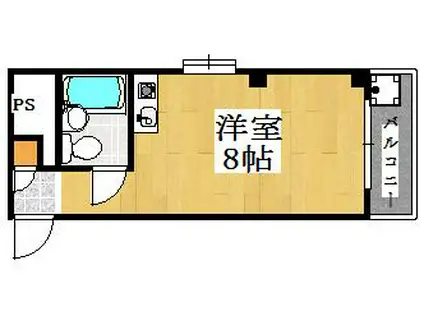 ダイドーメゾン御影VI(ワンルーム/4階)の間取り写真