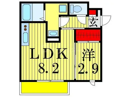 カーサグランデ本八幡(1LDK/3階)の間取り写真