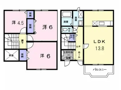 カーサ・ソレアードV(3LDK/1階)の間取り写真