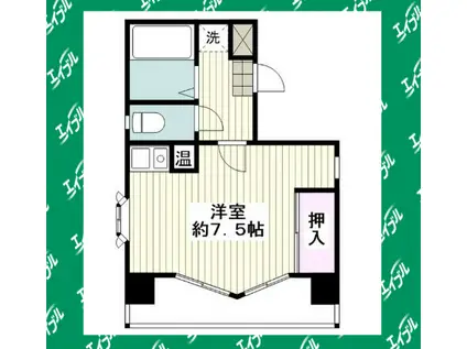 青木屋ビル(ワンルーム/2階)の間取り写真