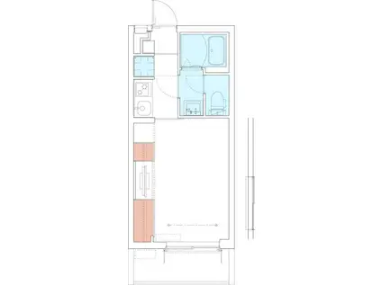 リブリ・GRANDEVIII(1K/1階)の間取り写真