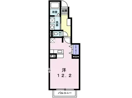 グランツ エクセレント(ワンルーム/1階)の間取り写真