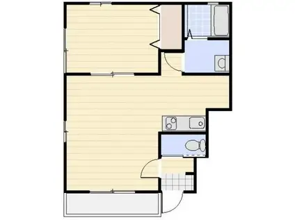 ＪＲ高崎線 熊谷駅 徒歩21分 2階建 築12年(1LDK/1階)の間取り写真