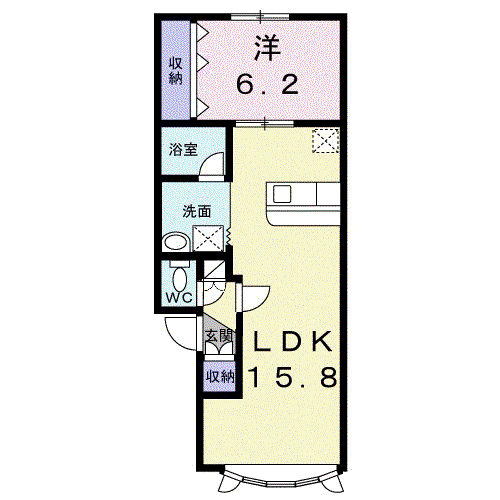 エステート237(1LDK/2階)の間取り写真