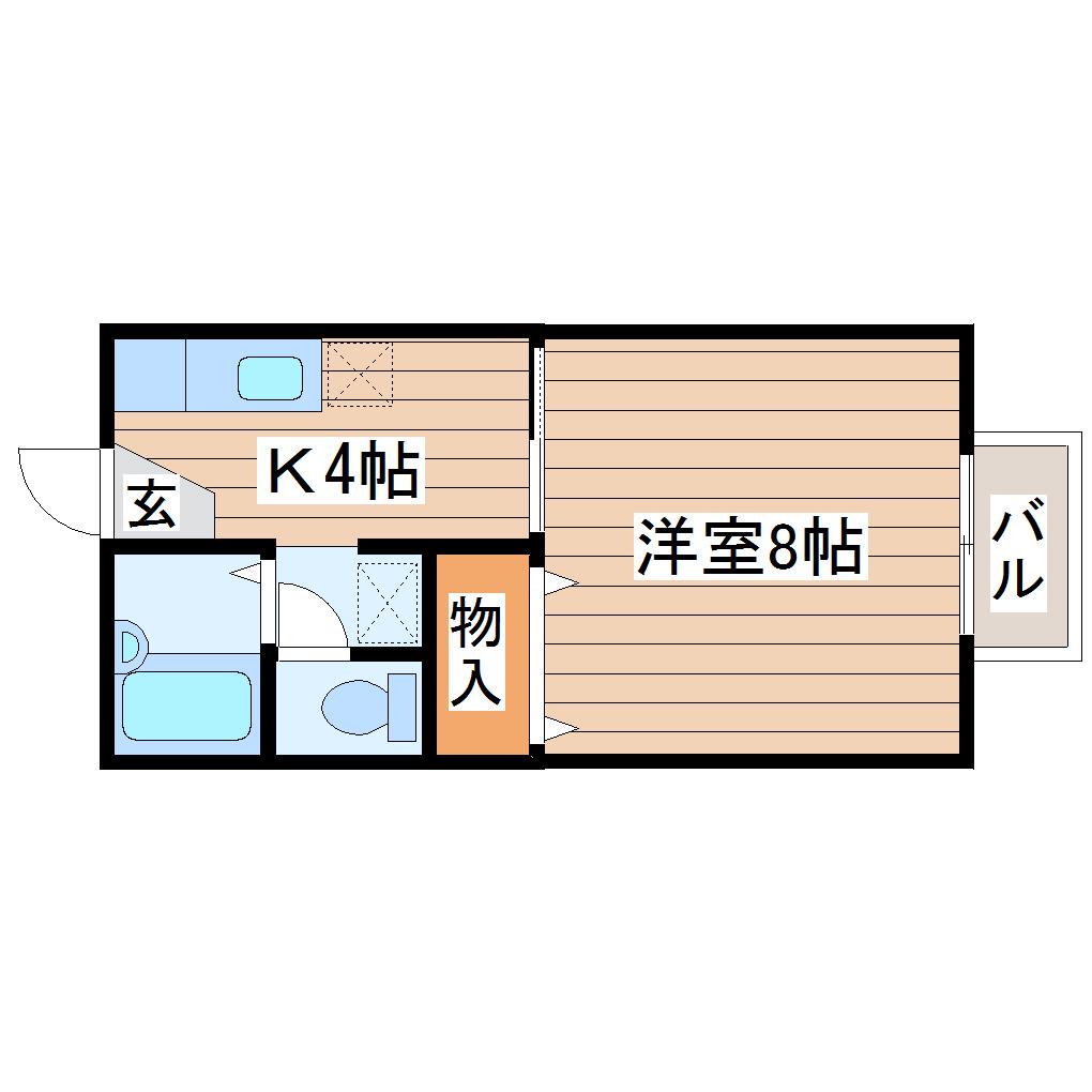 ハイツSHION(1K/2階)の間取り写真