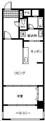 アルテノースタワー(1LDK/4階)の間取り写真