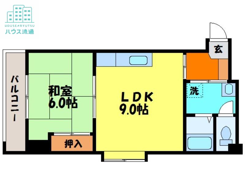 ボア・サーチ大園(1LDK/3階)の間取り写真