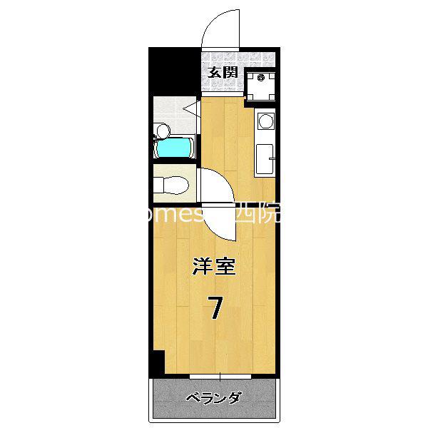 レジデンスオークラ(1K/2階)の間取り写真