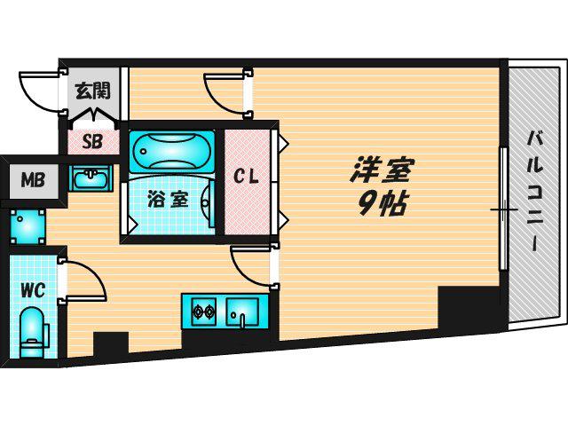 Mプラザ布施弐番館(1K/9階)の間取り写真