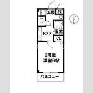プレミアム新福島(1K/5階)の間取り写真