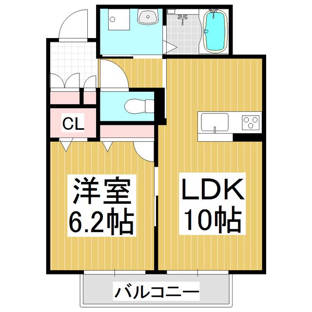 アクト メゾン(1LDK/2階)の間取り写真