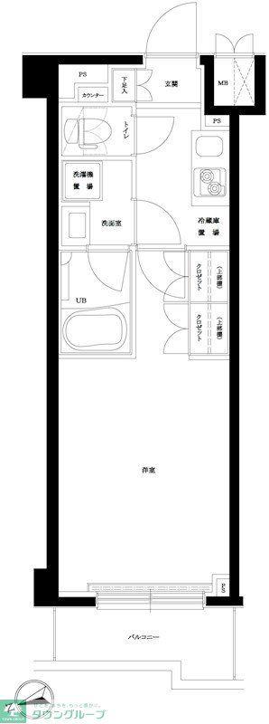 ルーブル阿佐ヶ谷北(1K/4階)の間取り写真