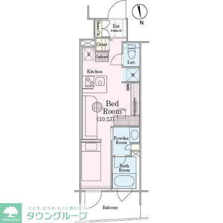 ロイジェントパークス四ツ谷(ワンルーム/2階)の間取り写真