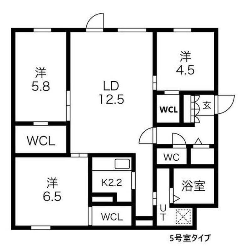 LE CLAIR MINAMIMARUYAMA(3LDK/2階)の間取り写真