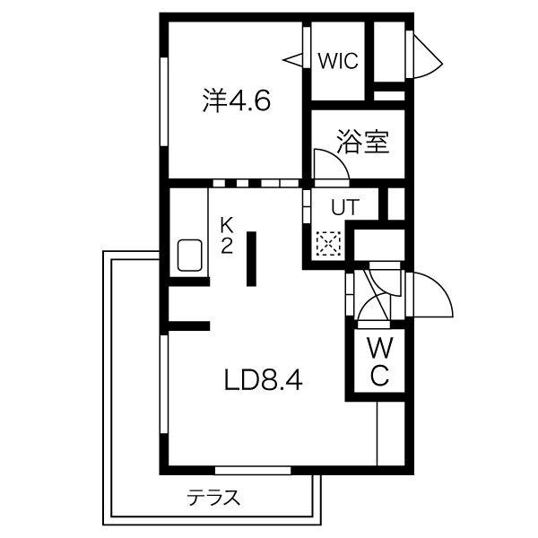 SARAH(1LDK/1階)の間取り写真