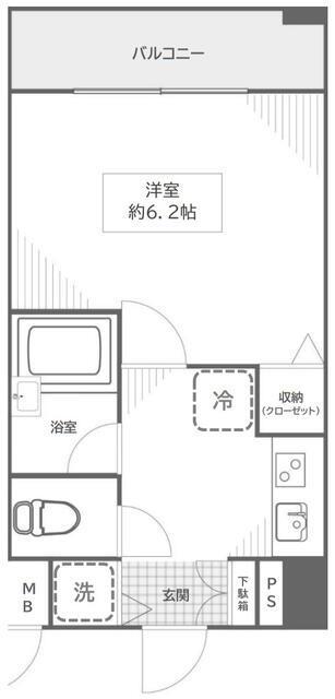 FERIE大森町(1K/11階)の間取り写真