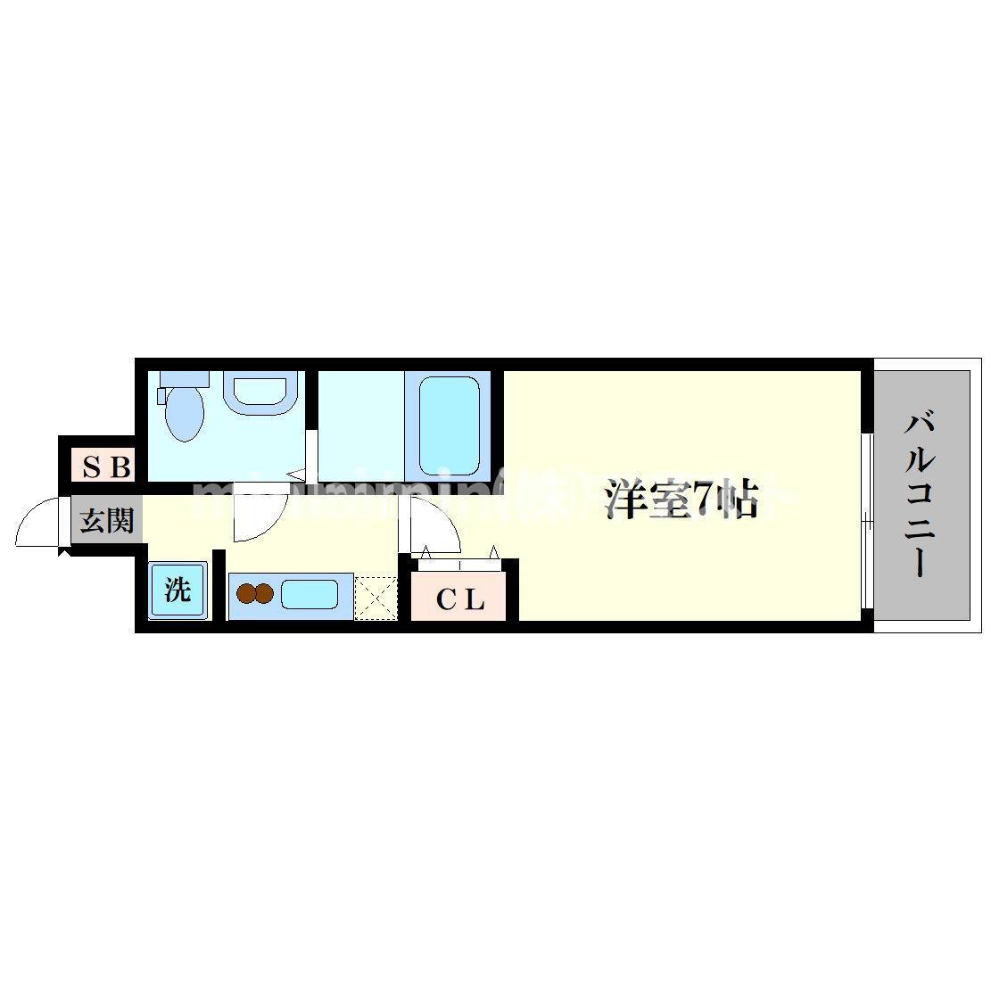 TOYOTOMI STAY PREMIUM 難波桜川(1K/4階)の間取り写真